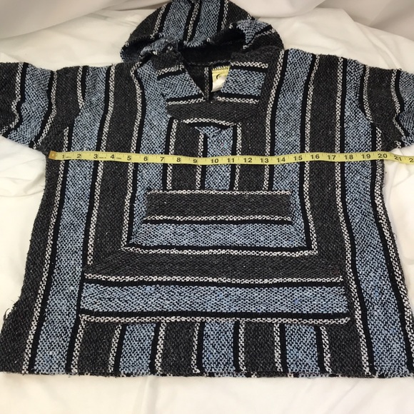 Frank’s Textiles Baja Woven Boho Style Hoodie Pullover Size Small - Picture 4 of 7